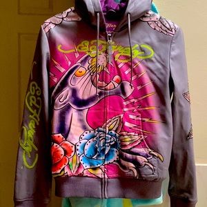 Ed Hardy vintage leather jacket